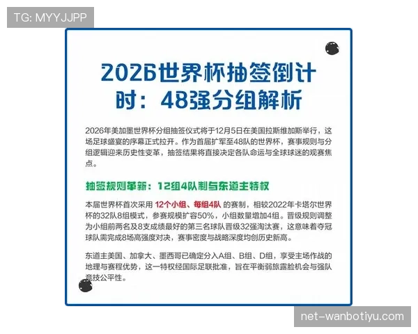 2026世界杯最新晋级判断规则